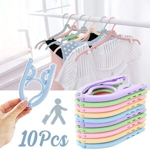 Collapsible Travel Hangers (Set Of 10)